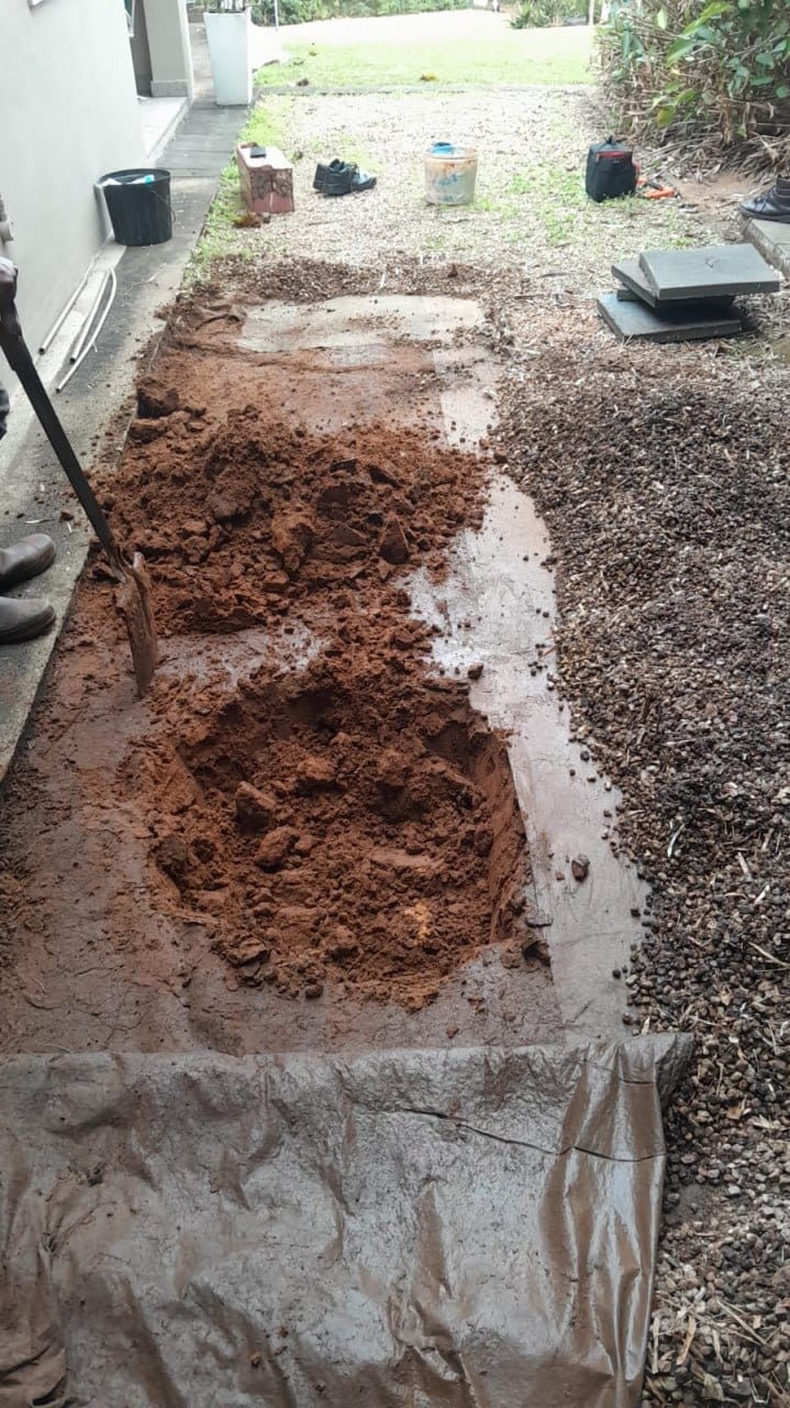 Burst pipe excavation and repair