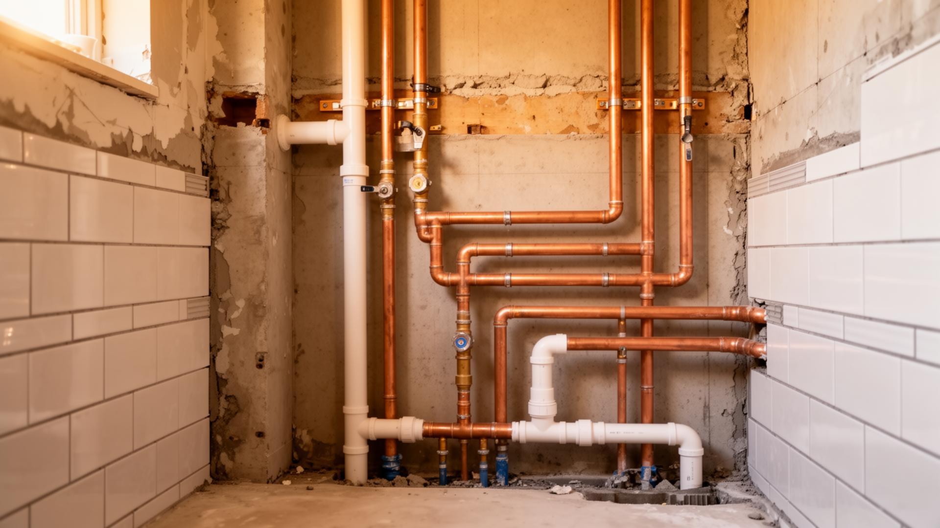 New pipework and renovation plumbing installation by ERS Plumbers